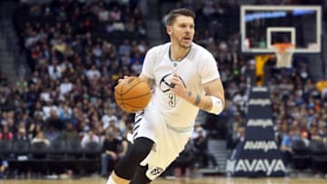 Nov 27, 2015; Denver, CO, USA; Denver Nuggets guard Mike Miller (3) with the ball during the second half against the San Antonio Spurs at Pepsi Center. The Spurs won 91-80. Mandatory Credit: Chris Humphreys-USA TODAY Sports