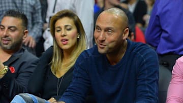 Nov 19, 2015; Los Angeles, CA, USA; Baseball player Derek Jeter attends the game between the Los Angeles Clippers and the Golden State Warriors at Staples Center. Mandatory Credit: Jayne Kamin-Oncea-USA TODAY Sports
