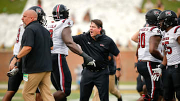 Head coach Will Muschamp of the South Carolina Gamecocks. (Photo by David Eulitt/Getty Images)