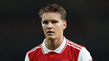 LONDON, ENGLAND - JANUARY 03: Martin Odegaard of Arsenal during the Premier League match between Arsenal FC and Newcastle United at Emirates Stadium on January 03, 2023 in London, England. (Photo by Julian Finney/Getty Images)