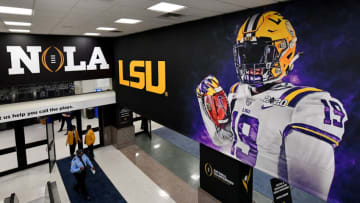 NEW ORLEANS, LOUISIANA - JANUARY 13: A general interior view of the Mercedes Benz Superdome before the College Football Playoff National Championship game between the LSU Tigers and the Clemson Tigers at the Mercedes Benz Superdome on January 13, 2020 in New Orleans, Louisiana. (Photo by Alika Jenner/Getty Images)