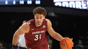 South Carolina basketball big man Benjamin Bosmans-Verdonk. Mandatory Credit: Steve Roberts-USA TODAY Sports