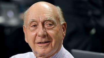 LAS VEGAS, NV - MARCH 06: Sportscaster Dick Vitale broadcasts before a semifinal game of the West Coast Conference Basketball Tournament between the Santa Clara Broncos and the Gonzaga Bulldogs at the Orleans Arena on March 6, 2017 in Las Vegas, Nevada. Gonzaga won 77-68. (Photo by Ethan Miller/Getty Images)
