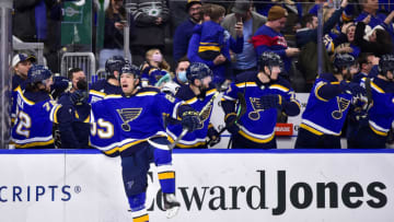St. Louis Blues center Jordan Kyrou (25)Mandatory Credit: Jeff Curry-USA TODAY Sports