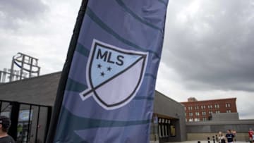 Aug 19, 2016; St. Paul, MN, USA; A general view of a MLS flag outside at CHS Field during a press conference of the announcement of the Minnesota United being a MLS team. Mandatory Credit: Jesse Johnson-USA TODAY Sports