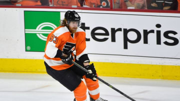 Apr 24, 2016; Philadelphia, PA, USA; Philadelphia Flyers left wing Jakub Voracek (93) during the third period against the Washington Capitals in game six of the first round of the 2016 Stanley Cup Playoffs at Wells Fargo Center. The Capitals won 1-0. Mandatory Credit: Derik Hamilton-USA TODAY Sports