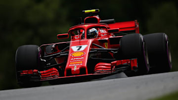 SPIELBERG, AUSTRIA - JUNE 29: Kimi Raikkonen of Finland driving the (7) Scuderia Ferrari SF71H (Photo by Charles Coates/Getty Images)