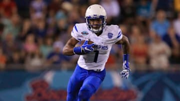 BOCA RATON, FL - DECEMBER 20: Tony Pollard #1 of the Memphis Tigers in action during the first half of the game against the Western Kentucky Hilltoppers at FAU Stadium on December 20, 2016 in Boca Raton, Florida. (Photo by Rob Foldy/Getty Images)