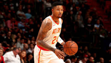 Kent Bazemore #24 of the Atlanta Hawks (Photo by Issac Baldizon/NBAE via Getty Images)