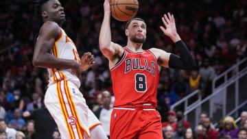 Chicago Bulls guard Zach LaVine. Mandatory Credit: Dale Zanine-USA TODAY Sports