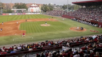 TALLAHASSEE, FL - FEBRUARY 15: A general view from the stands of the Florida State Seminoles and the Maine Black Bears during the game at Dick Howser Stadium on the campus of Florida State University on February 15, 2019 in Tallahassee, Florida. The 11th Ranked Florida State defeated the Maine Black Bears on Opening Day in a no-hitter 11 to 0. (Photo by Don Juan Moore/Getty Images)