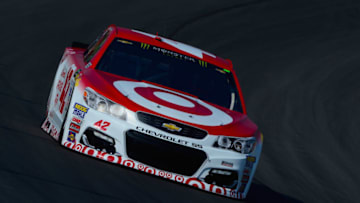 SPARTA, KENTUCKY - JULY 07: Kyle Larson, driver of the #42 Target Chevrolet, practices for the Monster Energy NASCAR Cup Series Quaker State 400 presented by Advance Auto Parts at Kentucky Speedway on July 7, 2017 in Sparta, Kentucky. (Photo by Robert Laberge/Getty Images)
