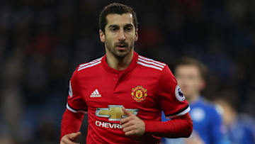 LEICESTER, ENGLAND - DECEMBER 23: Henrikh Mkhitaryan of Manchester United during the Premier League match between Leicester City and Manchester United at The King Power Stadium on December 23, 2017 in Leicester, England. (Photo by Catherine Ivill/Getty Images)