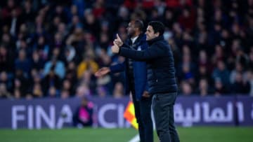 LONDON, ENGLAND - APRIL 04: manager Mikel Arteta of Arsenal during the Premier League match between Crystal Palace and Arsenal at Selhurst Park on April 4, 2022 in London, United Kingdom. (Photo by Sebastian Frej/MB Media/Getty Images)