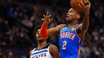 Shai Gilgeous-Alexander #2 of the OKC Thunder (Photo by Harrison Barden/Getty Images)