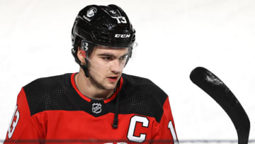 Nico Hischier #13 of the New Jersey Devils. (Photo by Elsa/Getty Images)
