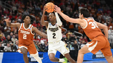 Marcus Carr, Brock Cunningham, Texas Basketball Mandatory Credit: Benny Sieu-USA TODAY Sports