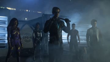 Anna Diop, Damaris Lewis, Brenton Thwaites, Joshua Orpin, Ryan Potter in TITANS Season 3, Episode 7 - Photograph by Ben Mark Holzberg/HBO Max
