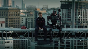 Aaron Paul and Dorian Kingi in Westworld Season 3.. Photograph by John P. Johnson/HBO