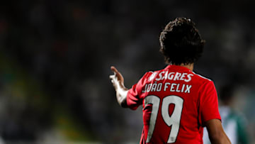 SETUBAL, PORTUGAL - JULY 13: SL Benfica midfielder Joao Felix from Portugal during the match between SL Benfica and Vitoria Setubal FC for the Internacional Tournament of Sadoat Estudio do Bonfim on July 13, 2018 in Setubal, Portugal. (Photo by Carlos Rodrigues/Getty Images)