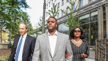 NEW YORK, NY - OCTOBER 10: Merl Code Jr. exits the Federal Courthouse in Manhattan on October 10, 2017 in New York City. Several people associated with NCAA Basketball have been charged as part of a corruption ring. (Photo by Stephanie Keith/Getty Images)