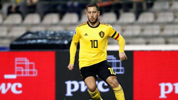 BRUSSEL, BELGIUM - MARCH 21: Eden Hazard of Belgium during the EURO Qualifier match between Belgium v Russia at the Koning Boudewijn Stadium on March 21, 2019 in Brussel Belgium (Photo by Cees van Hoogdalem/Soccrates/Getty Images)