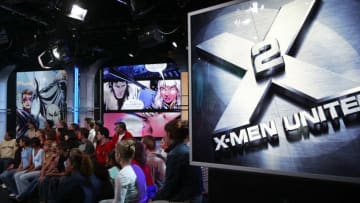 NEW YORK - MAY 5: (U.S. TABLOIDS OUT) The cast of "X2: X-Men United" appears on MTV's Total Request Live May 5, 2003 in New York City. (Photo by Scott Gries/Getty Images)