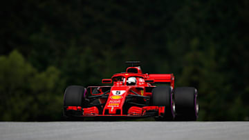 SPIELBERG, AUSTRIA - JUNE 30: Sebastian Vettel of Germany driving the (5) Scuderia Ferrari SF71H (Photo by Charles Coates/Getty Images)