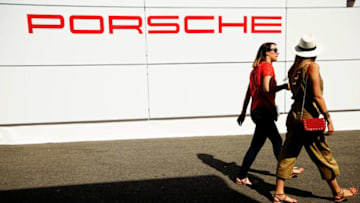 LE MANS, FRANCE - JUNE 15: Porsche atmosphere in the paddock before qualifying for the Le Mans 24 Hours race at the Circuit de la Sarthe on June 15, 2017 in Le Mans, France. (Photo by Ker Robertson/Getty Images)