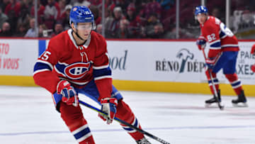 MONTREAL, QC - NOVEMBER 16: Jesperi Kotkaniemi #15 of the Montreal Canadiens skates against the New Jersey Devils in the NHL game at the Bell Centre on November 16, 2019 in Montreal, Quebec, Canada. (Photo by Francois Lacasse/NHLI via Getty Images)