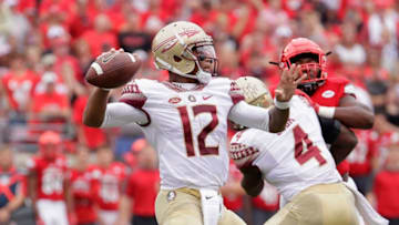LOUISVILLE, KY - SEPTEMBER 17: Deondre Francois #12 of the Florida State Seminoles throws a pass against the Louisville Cardinals at Papa John's Cardinal Stadium on September 17, 2016 in Louisville, Kentucky. (Photo by Andy Lyons/Getty Images)