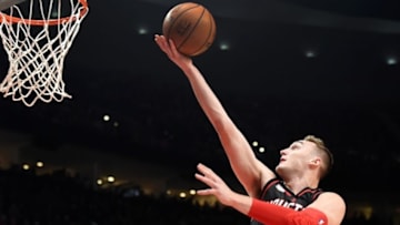 Nov 27, 2016; Portland, OR, USA; Houston Rockets forward Sam Dekker (7) drives to the basket and scores during the first quarter of the game at the Moda Center at the Rose Quarter. Mandatory Credit: Steve Dykes-USA TODAY Sports