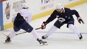 Michal Kempny, Connor McMichael, Washington Capitals Mandatory Credit: Geoff Burke-USA TODAY Sports