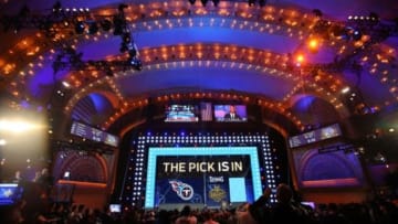 Apr 30, 2015; Chicago, IL, USA; A general view as the Tennessee Titans make their pick in the first round of the 2015 NFL Draft at the Auditorium Theatre of Roosevelt University. Mandatory Credit: Jerry Lai-USA TODAY Sports