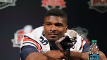 Jan 4, 2014; Newport Beach, CA, USA; Auburn Tigers cornerback Dee Ford (30) answers questions during Media Day at Newport Beach Marriott. Mandatory Credit: Matthew Emmons-USA TODAY Sports