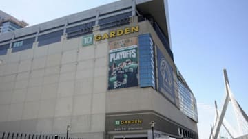 Apr 24, 2016; Boston, MA, USA; A general view of TD Garden prior to the first round of the NBA Playoffs between the Boston Celtics and Atlanta Hawks. Mandatory Credit: Bob DeChiara-USA TODAY Sports