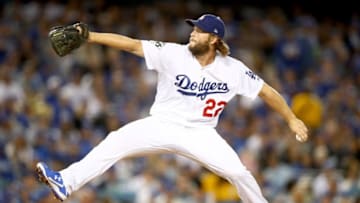 LOS ANGELES, CA - NOVEMBER 01: Clayton Kershaw #22 of the Los Angeles Dodgers throws a pitch during the third inning against the Houston Astros in game seven of the 2017 World Series at Dodger Stadium on November 1, 2017 in Los Angeles, California. (Photo by Ezra Shaw/Getty Images)