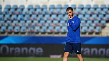 Bosnia-Herzegovina's midfielder Miralem Pjanic. (Photo by FRANCK FIFE / AFP) (Photo by FRANCK FIFE/AFP via Getty Images)