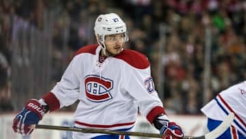 Dec 22, 2015; Saint Paul, MN, USA; Montreal Canadiens forward Alex Galchenyuk (27) against the Minnesota Wild at Xcel Energy Center. The Wild defeated the Canadiens 3-1. Mandatory Credit: Brace Hemmelgarn-USA TODAY Sports