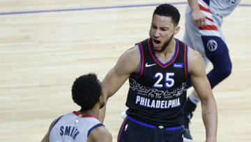 PHILADELPHIA, PENNSYLVANIA - MAY 26: Ben Simmons #25 of the Philadelphia 76ers (Photo by Tim Nwachukwu/Getty Images)