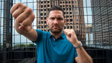 BOSTON, MA - AUGUST 22: UFC fighter Chris Weidman, 35, poses for a photo in Boston on Aug. 22, 2019. (Photo by Nic Antaya for The Boston Globe via Getty Images)