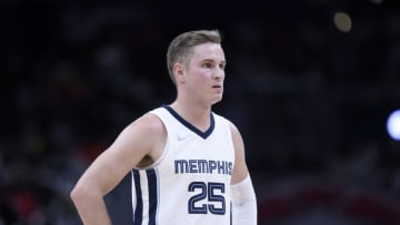 Sam Merrill, pictured on Memphis Grizzlies. Photo by G Fiume/Getty Images