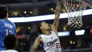 May 15, 2014; Los Angeles, CA, USA; Los Angeles Clippers forward Matt Barnes (22) shoots against the Oklahoma City Thunder during the third quarter in game six of the second round of the 2014 NBA Playoffs at Staples Center. Mandatory Credit: Richard Mackson-USA TODAY Sports