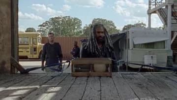 Karl Makinen as Richard, Lennie James as Morgan Jones, Khary Payton as King Ezekiel, The Walking Dead - AMC