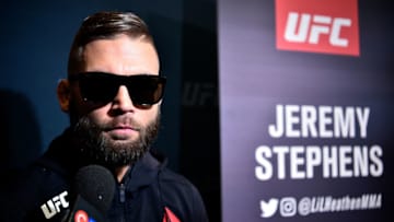 EDMONTON, AB - SEPTEMBER 06: Jeremy Stephens speaks to the media during the UFC 215 Ultimate Media Day at Rogers Place on September 6, 2017 in Edmonton, Alberta, Canada. (Photo by Jeff Bottari/Zuffa LLC/Zuffa LLC via Getty Images)
