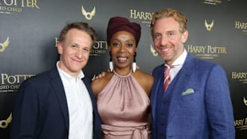 NEW YORK, NY - APRIL 22: Jamie Parker, Noma Dumezweni and Paul Thornley attend the Broadway Opening Day Cast Press Reception for 'Harry Potter and the Cursed Child Parts One and Two' at The Lyric Theatre on April 22, 2018 in New York City. (Photo by Walter McBride/Getty Images,)