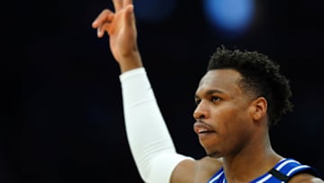 SACRAMENTO, CALIFORNIA - FEBRUARY 20: Buddy Hield #24 of the Sacramento Kings reacts to being recognized for his three-point contest performance in the 202 All-Star contest during the first half against the Memphis Grizzlies at Golden 1 Center on February 20, 2020 in Sacramento, California. NOTE TO USER: User expressly acknowledges and agrees that, by downloading and/or using this photograph, user is consenting to the terms and conditions of the Getty Images License Agreement. (Photo by Daniel Shirey/Getty Images)