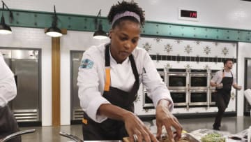 TOP CHEF -- "Pan African Portland" Episode 1803 -- Pictured: Dawn Burrell -- (Photo by: David Moir/Bravo)
