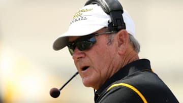 GREENVILLE, NC - SEPTEMBER 05: Head coach Jerry Moore of the Appalachian State Mountaineers watches on against the East Carolina Pirates at Dowdy-Ficklen Stadium on September 5, 2009 in Greenville, North Carolina. (Photo by Streeter Lecka/Getty Images)