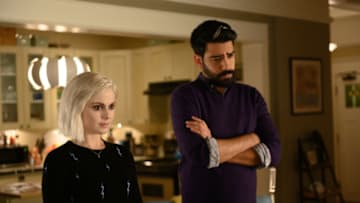 iZombie -- "Bye, Zombies" -- Image Number: ZMB512c_0290b.jpg -- Pictured (L-R): Rose McIver as Liv and Rahul Kohli as Ravi -- Photo Credit: Diyah Pera/The CW -- © 2019 The CW Network, LLC. All Rights Reserved.